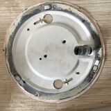 Industrial glass ceiling light, 60s-70s