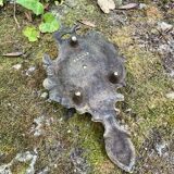 Art Deco brass candle holder