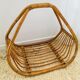 Porte bûche rotin vintage