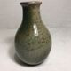 Old Villenauxe ceramic stoneware vase, vintage green grey