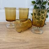 Set of 4 Luminarc Sweden Amber white wine glasses