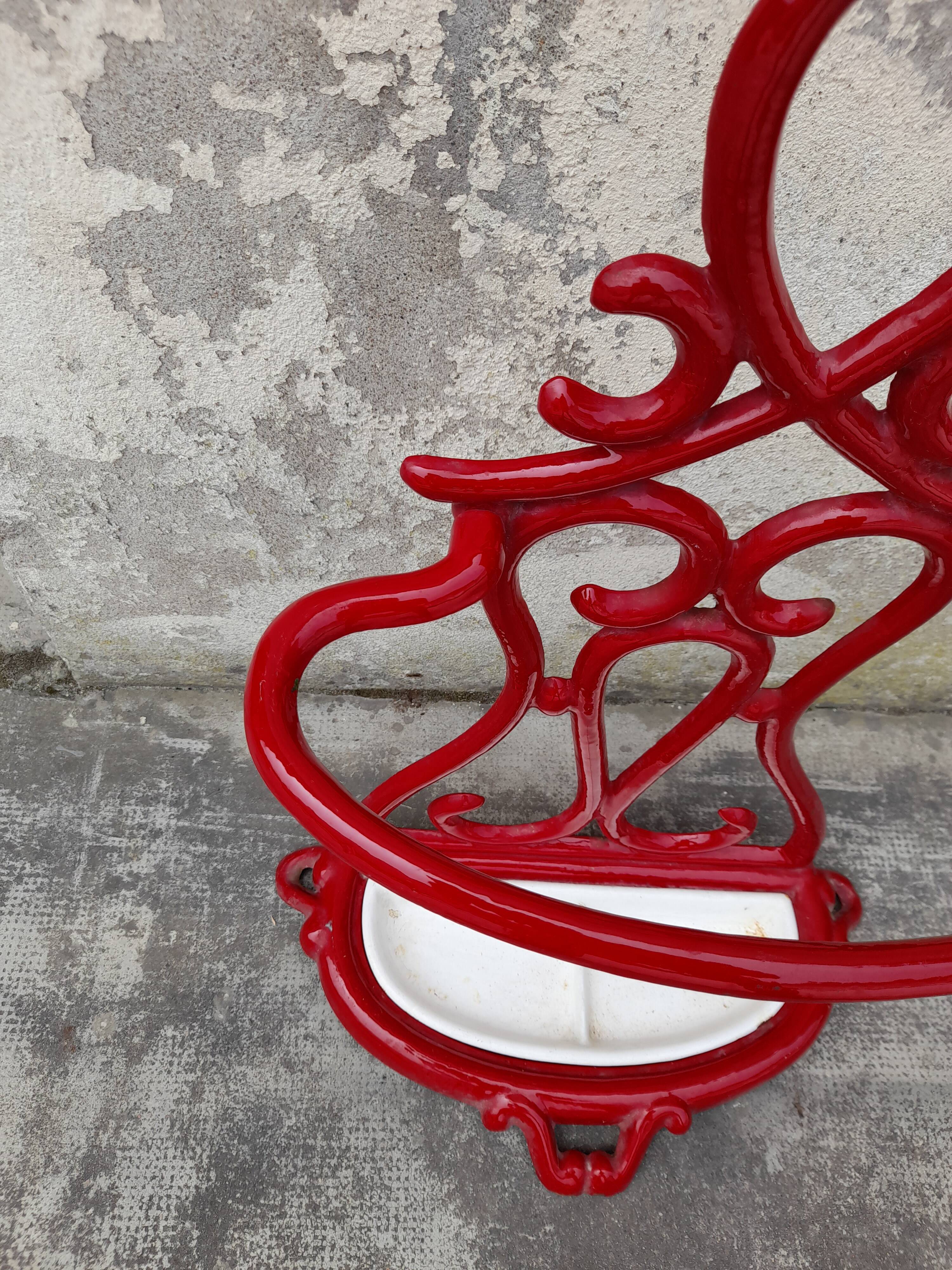 Enamelled cast iron cane umbrella holder