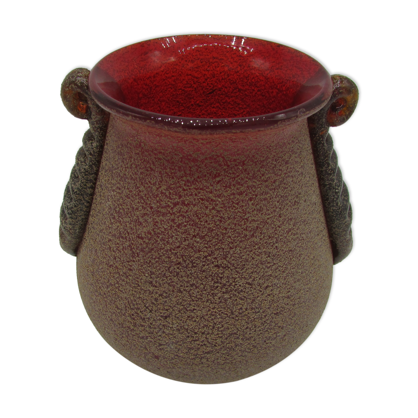 small vase glazed glass art-deco style