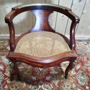 Fauteuil de bureau canné de style Louis XV - Transition