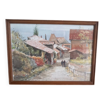 Picturesque village scene in Beaujolais Allain Renoux