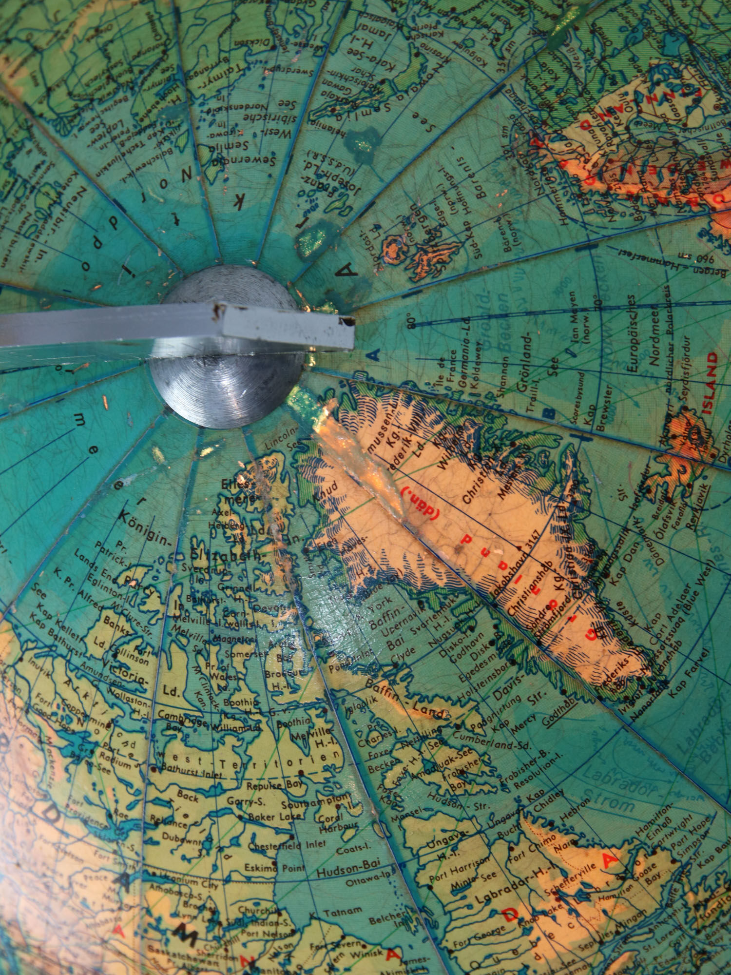 Mid-century Illuminated Glass Globe, 60s