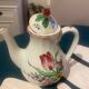 K & G Lunéville Antique teapot in Strasbourg faience 19th century