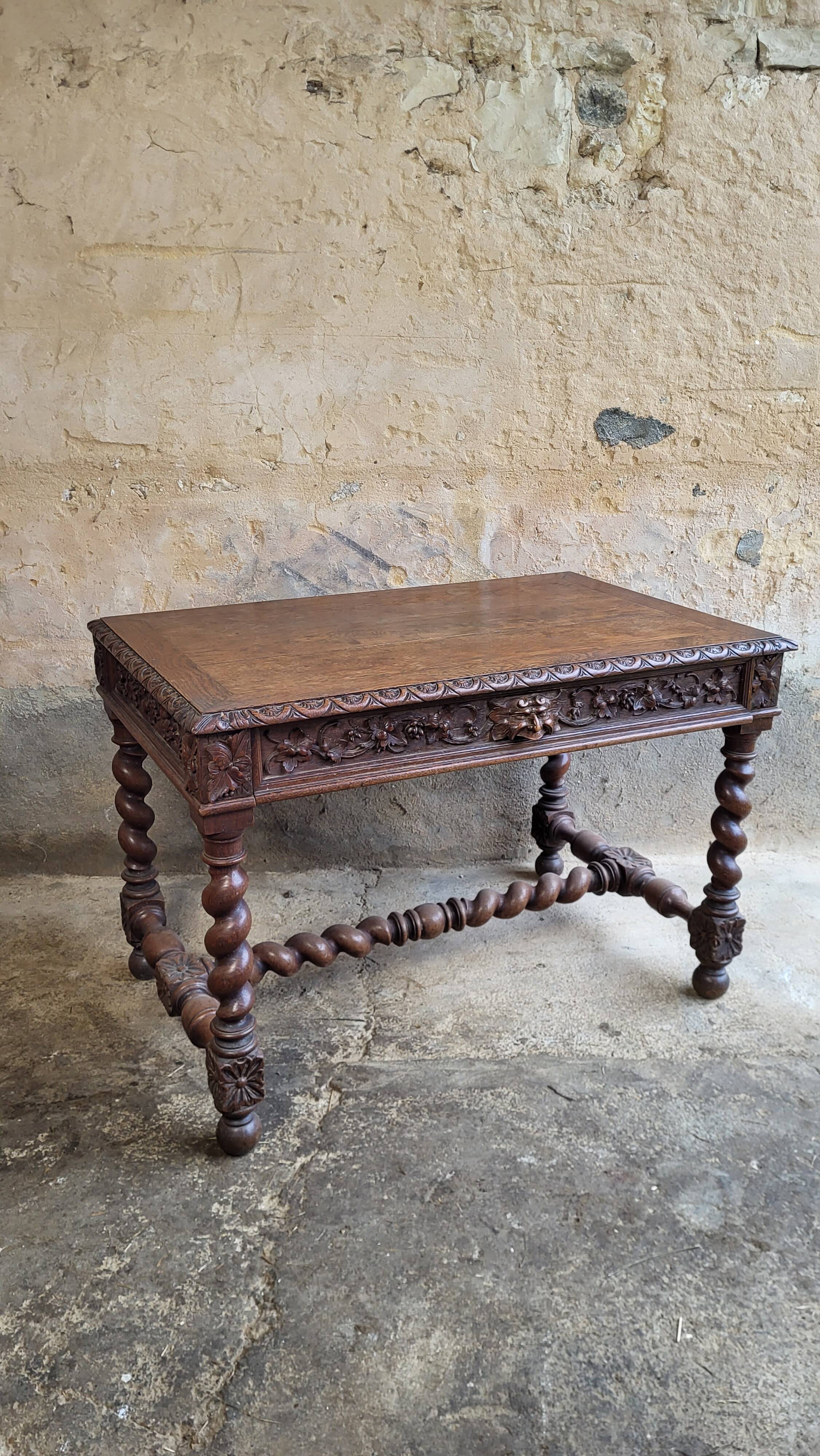 Louis xiii style writing desk table