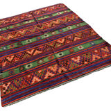 Traditional kilim carpet turkish shabby vintage country house in kelim wool 220x174 cm