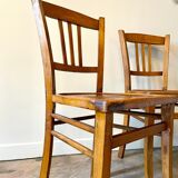 4 bistro chairs in light beech