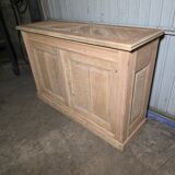 19th-century buffet in solid fir with a chevron top (shallow)