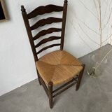 Trio rustic chairs in oak straw