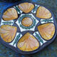 Shell oyster service 8 plates,faience St Jean de Bretagne vintage