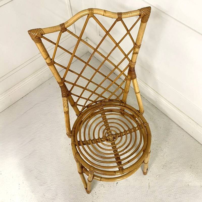 Chaise Bambou et rotin