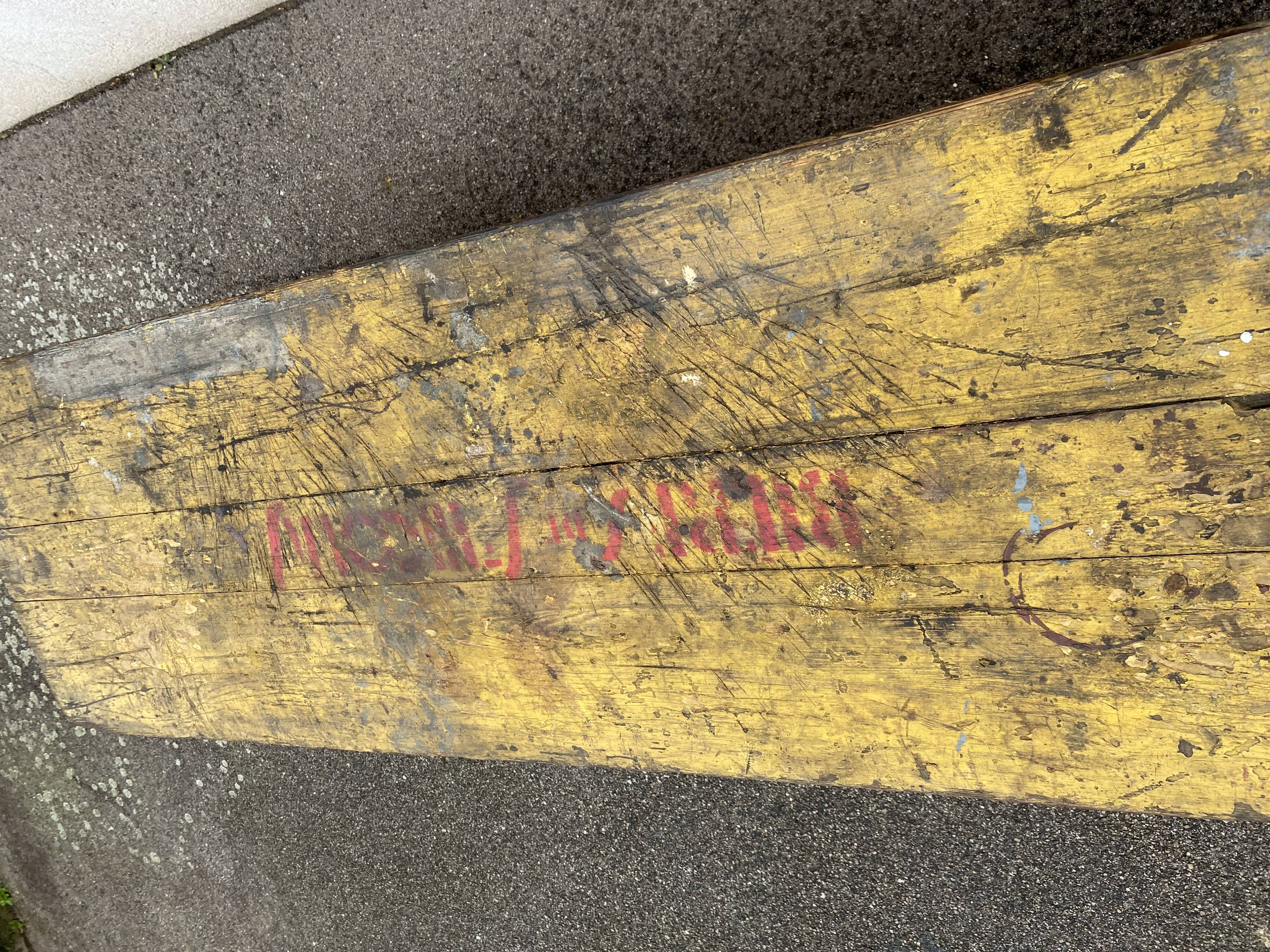 Yellow brasserie table