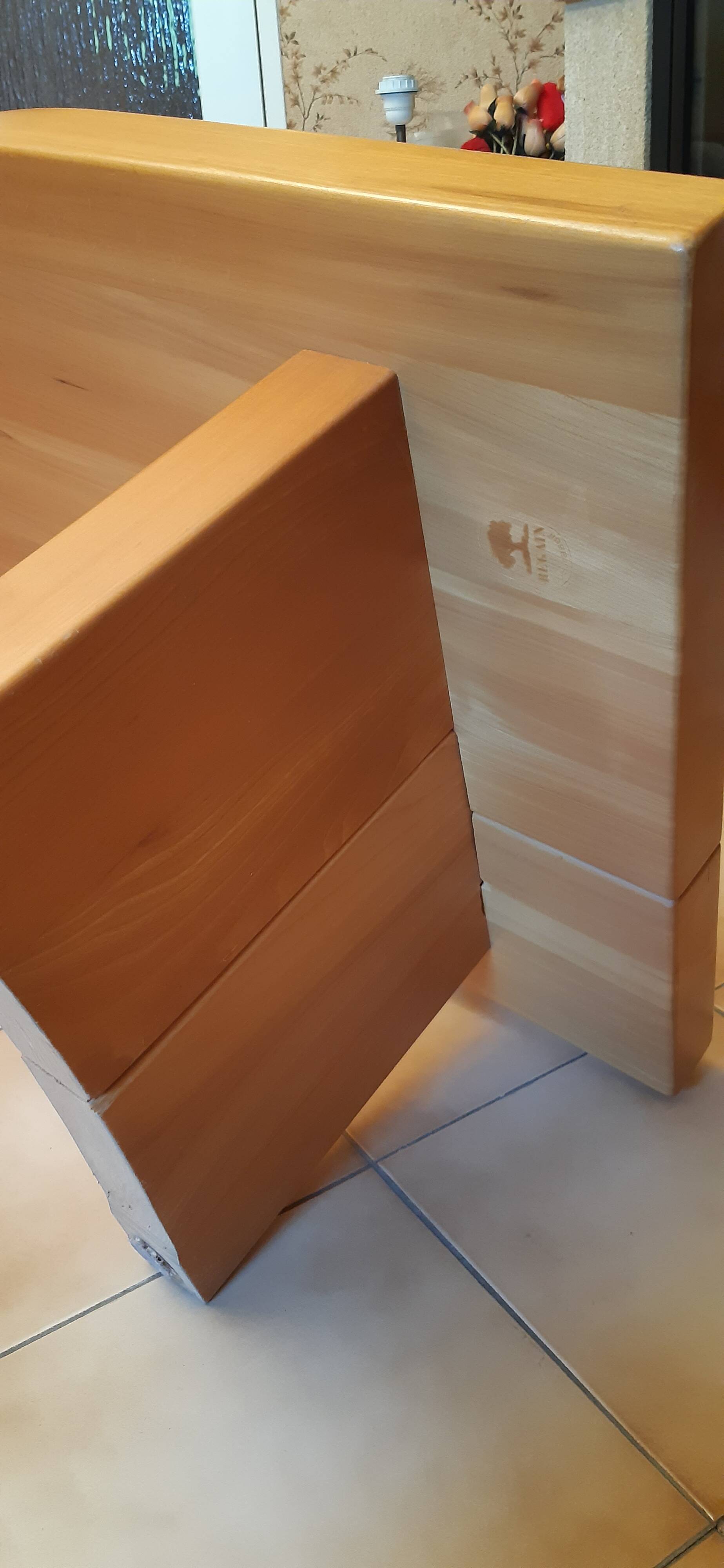 Table basse brutaliste en orme massif - Maison Regain (140 x 80)