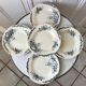 Set of 5 hollow plates Terre de Fer Salins model "Rocaille"