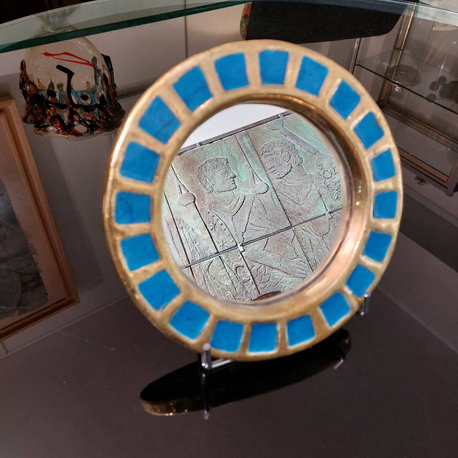 Mithé Espelt (1923-2020) Blue Sun Mirror