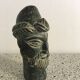 Black marble bust sculpture