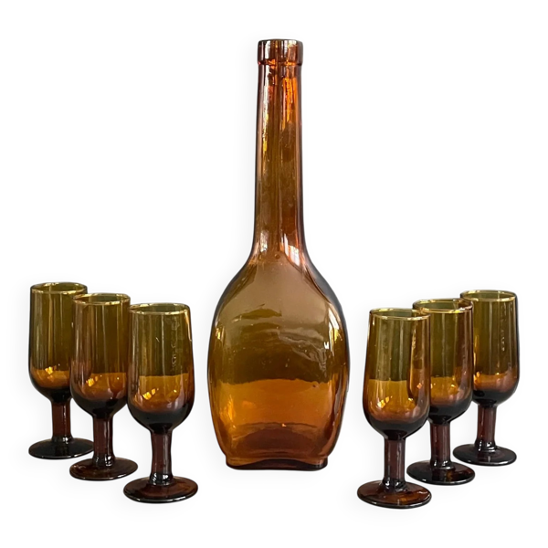 Service en verre fumé - Ref 1069