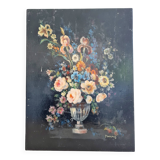 Old painting - bouquet of flowers