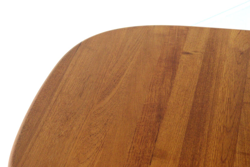 Glostrup oval 2x extendable dining table - massive teak - danish design