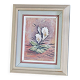 "Oil on Norwegian canvas from the mid-century 'Peace Plant' by Arvid Nilsson (1913-1976) - framed"