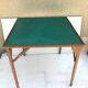 Ancienne table a jeu pliante marque rb et plateau feutrine verte vintage
