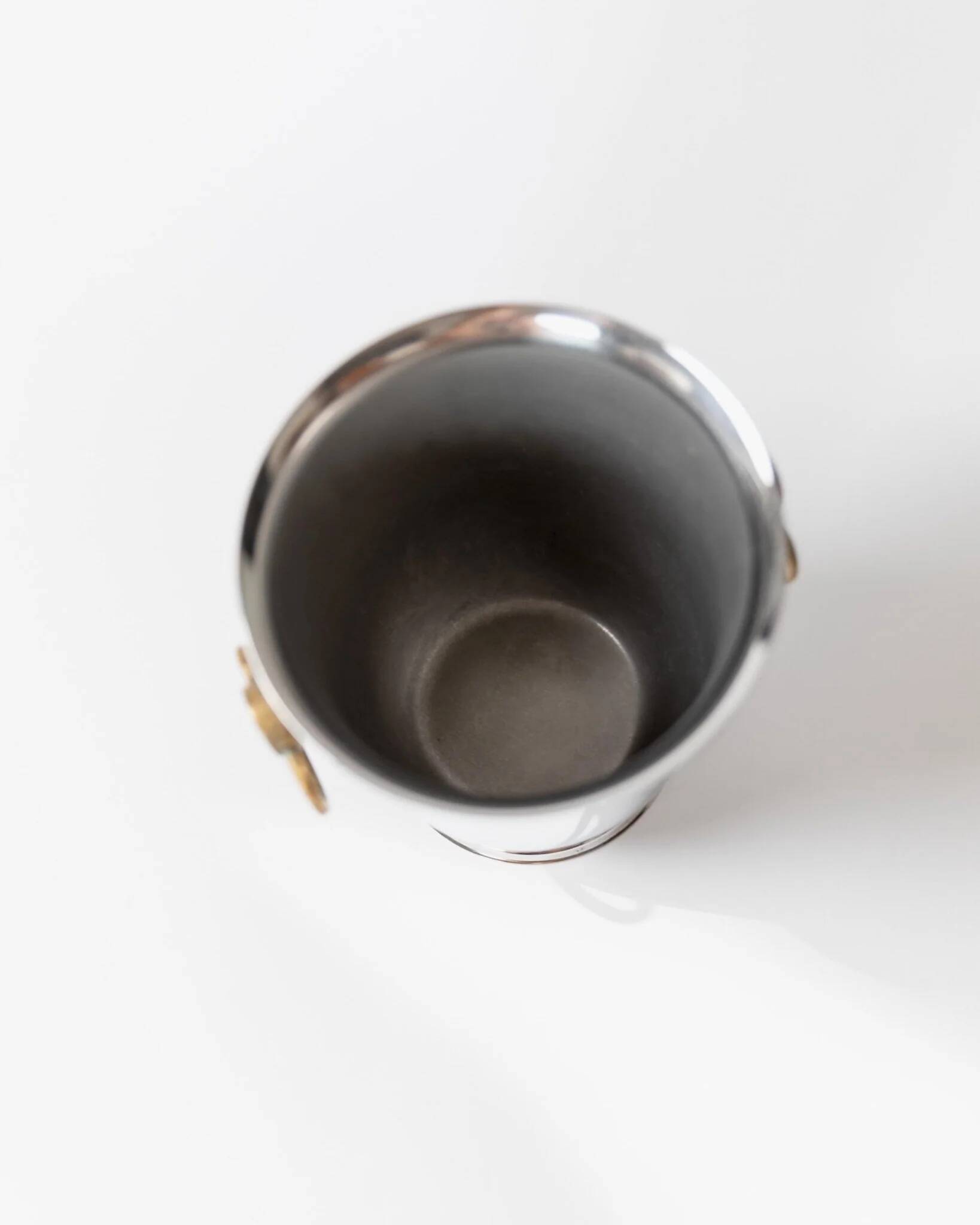 Seau à champagne ou rafraîchisseur à vin vintage - Design intemporel en métal argenté par Jean Couzon années 1980 - Idée cadeau, centre de table rétro, décoration de table