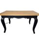 Louis xv style table in black patinated oak