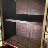 Display cabinet in red and black