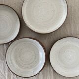 Dessert service in Gien stoneware, vintage 1970