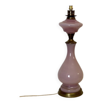 Pink opaline lamp base