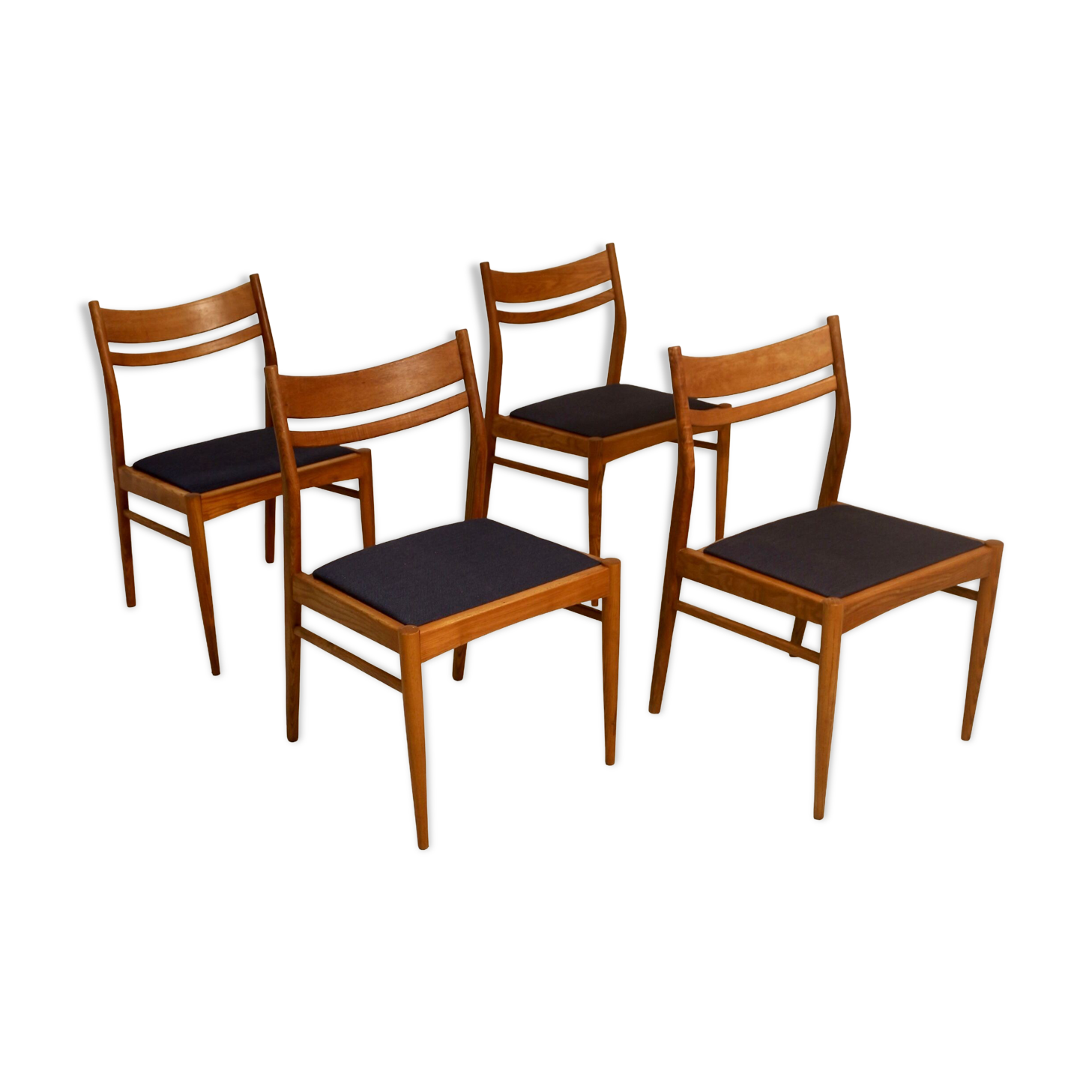 Set of 4 vintage Scandinavian chairs in oak year 60 Ref. Marcel.
