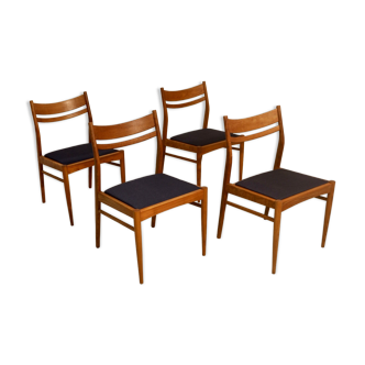 Set of 4 vintage Scandinavian chairs in oak year 60 Ref. Marcel.