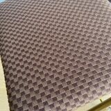 Vintage folding chair lafuma with brown checkered fabric