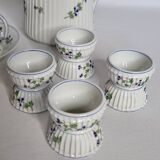 Pillivuyt & Cie breakfast service – 1900, 13 pieces, floral model