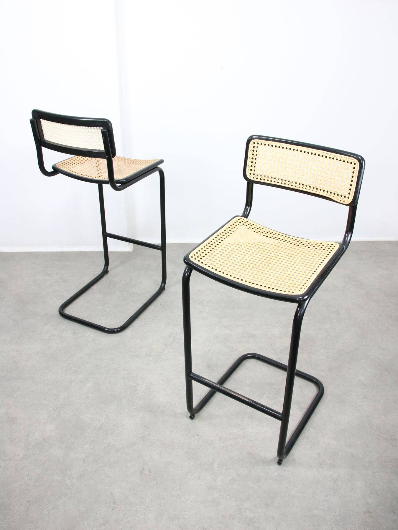 Pair of vintage Cesca Bar Chairs by Marcel Breuer
