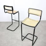 Pair of vintage Cesca Bar Chairs by Marcel Breuer