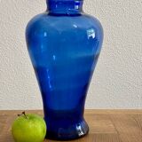 Blue glass vase