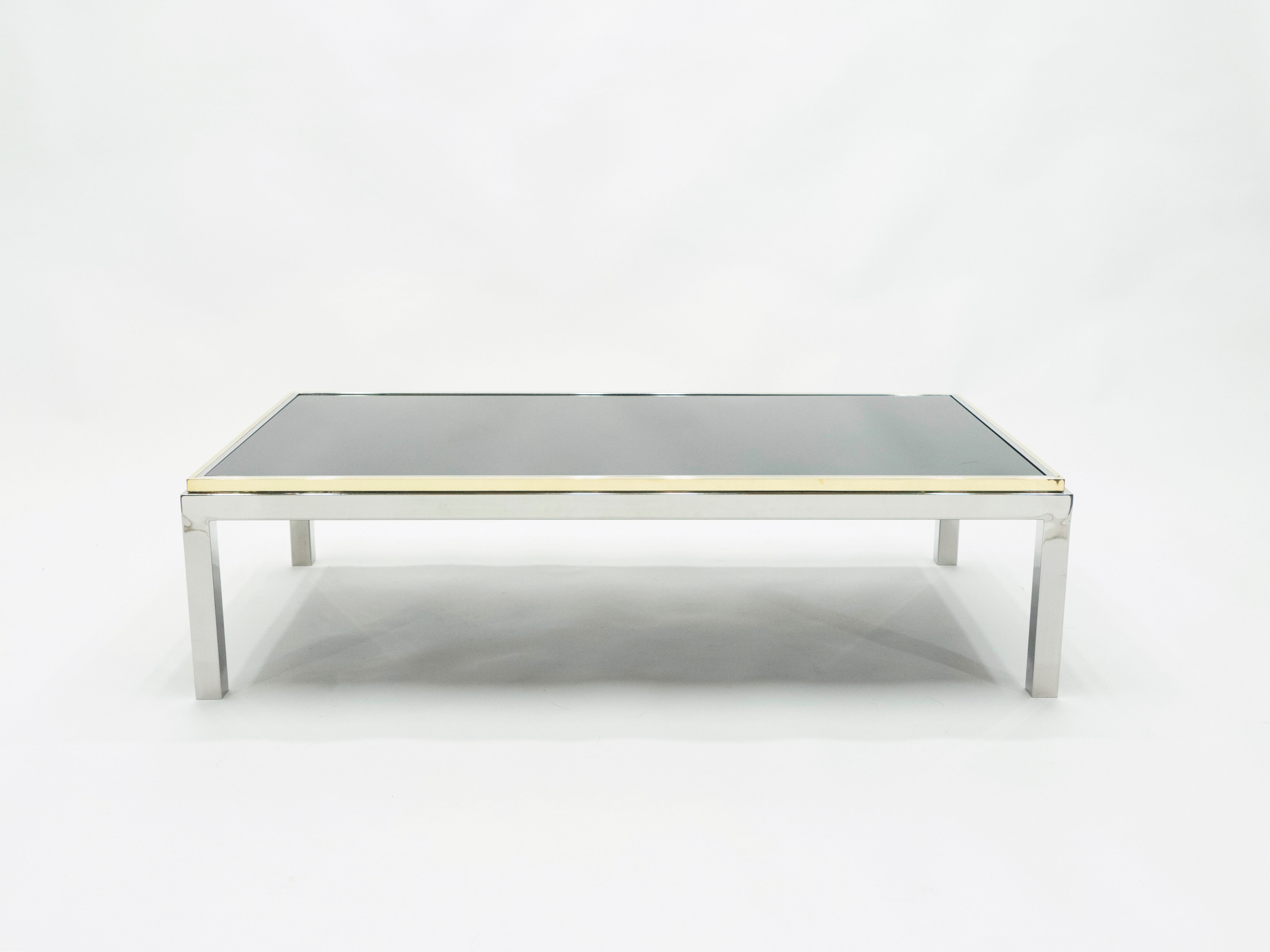 Chrome and brass coffee table 1970