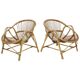 Pair of rattan armchairs, France 1960s