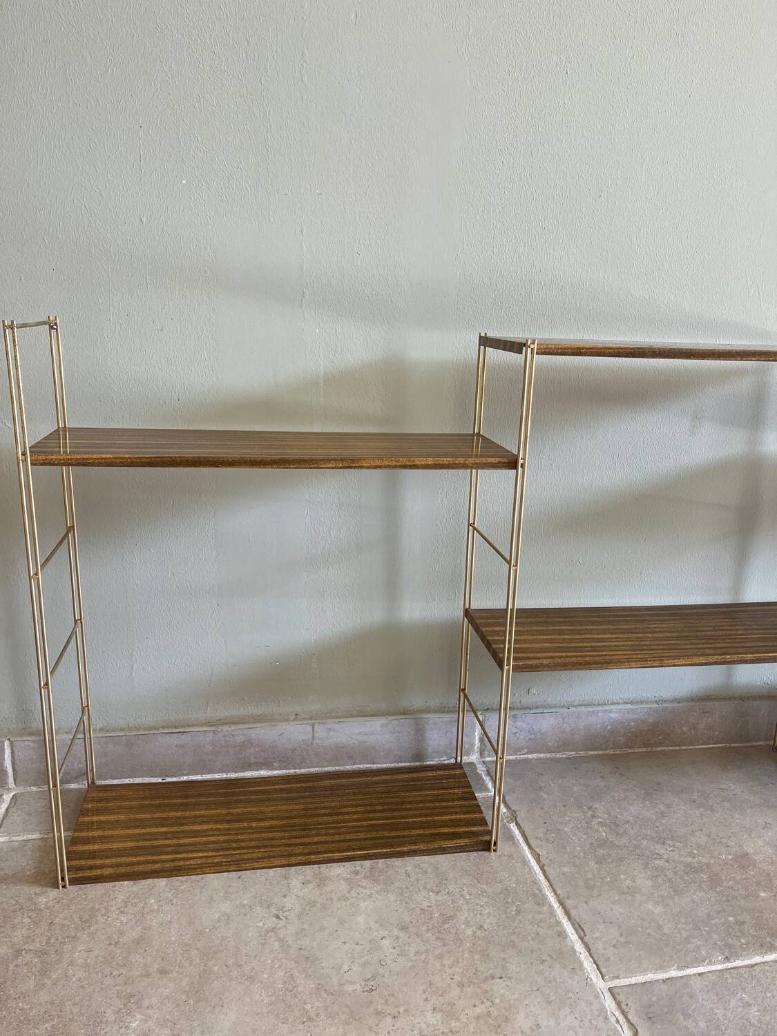 Modular metal shelves from the 1960s