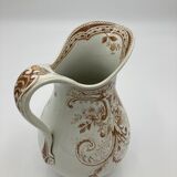 Faience pitcher Creil and Montereau Rinceaux