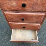 Art Deco chest of drawers, 1950s, in wood