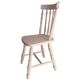 Retro chair in raw solid pine with turned spindles.