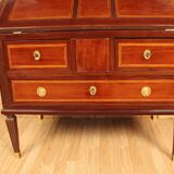 Scriban Bookcase In Solid Mahogany, 18th Century, Louis XVI, Port Furniture