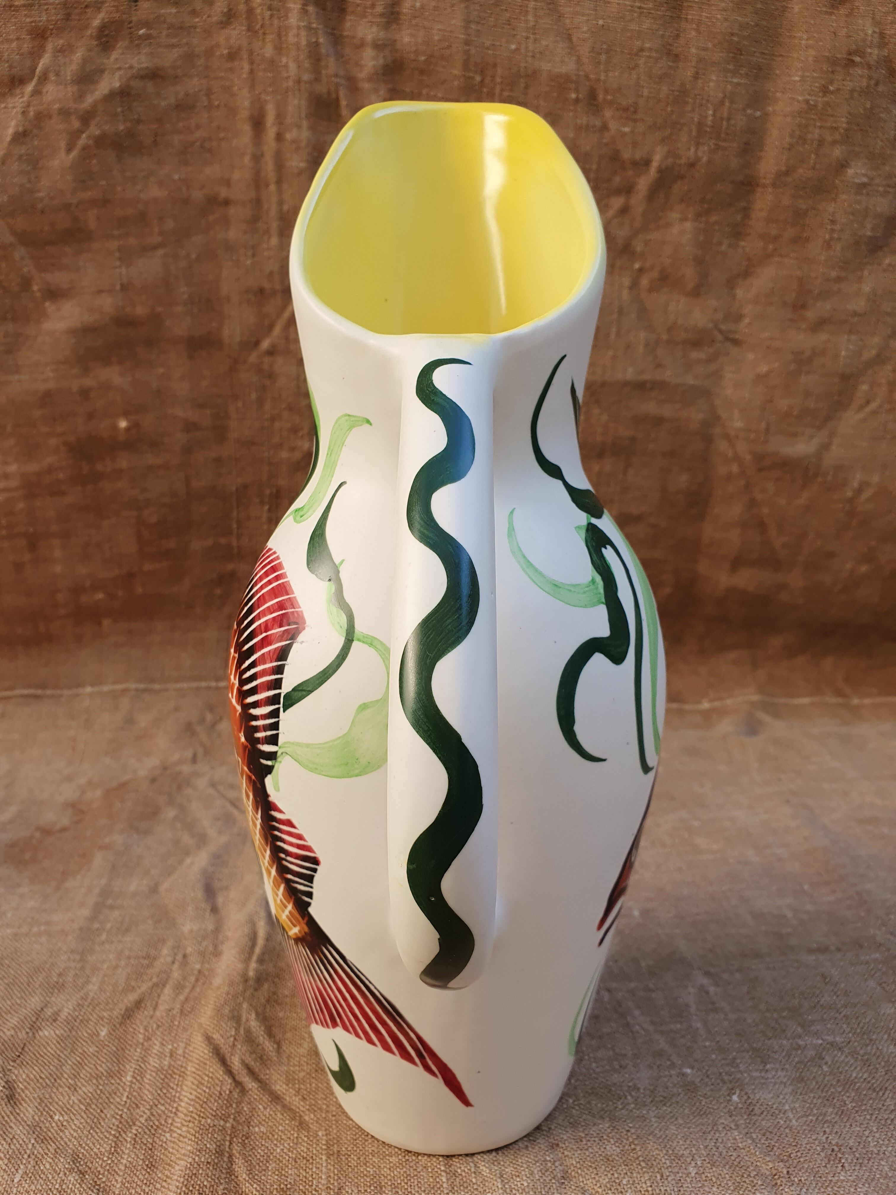 Pitcher and its 4 Vallauris goblets