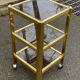 Vintage Hollywood Regency dessert table in gilded brass from the 1960s.