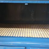 Old sideboard, blue wooden dresser 1960